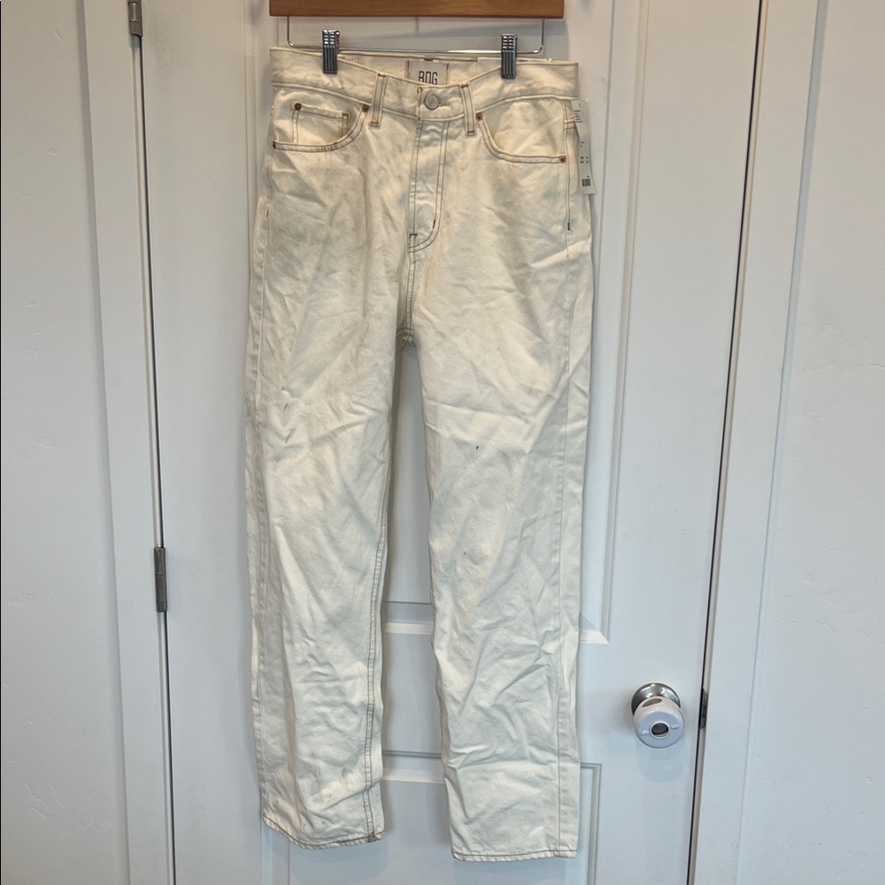 URBAN OUTFITTERS Women's High-Waisted Cowboy Jean Size 28 In Ivory